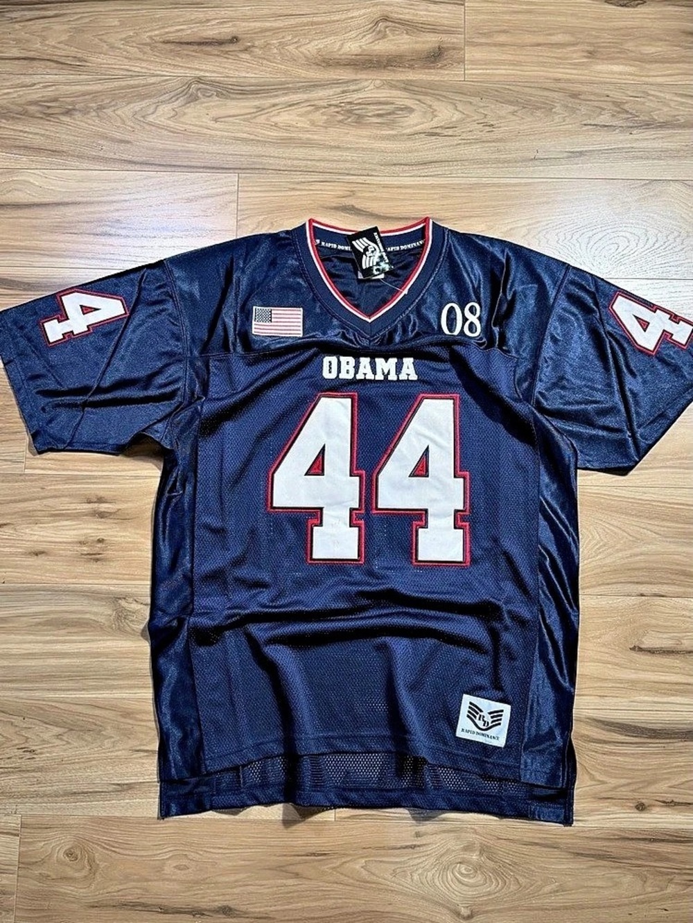 Rapid Dominance Presidential Football Jersey - Barack Obama #44 Men's Medium
